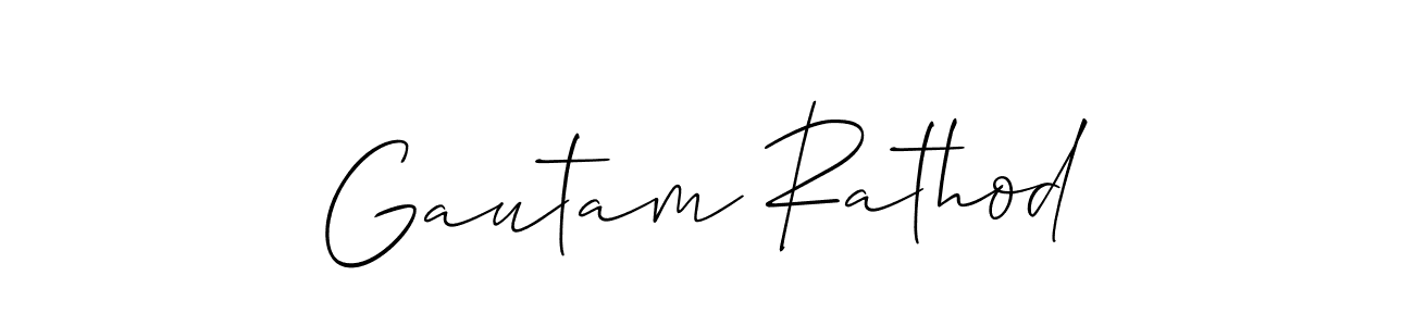 Create a beautiful signature design for name Gautam Rathod. With this signature (Allison_Script) fonts, you can make a handwritten signature for free. Gautam Rathod signature style 2 images and pictures png