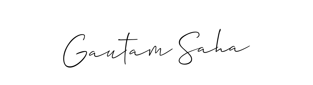 Make a beautiful signature design for name Gautam Saha. With this signature (Allison_Script) style, you can create a handwritten signature for free. Gautam Saha signature style 2 images and pictures png