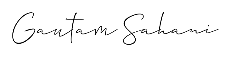 Similarly Allison_Script is the best handwritten signature design. Signature creator online. You can use it as an online autograph creator for name Gautam Sahani. Gautam Sahani signature style 2 images and pictures png