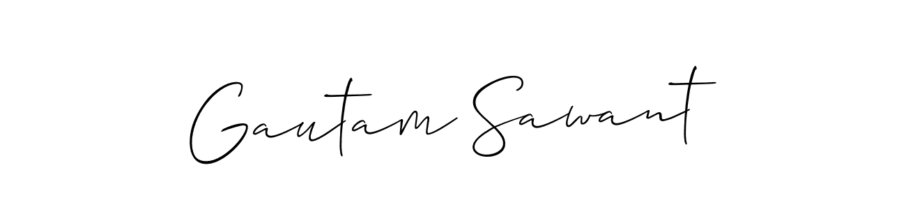 How to make Gautam Sawant signature? Allison_Script is a professional autograph style. Create handwritten signature for Gautam Sawant name. Gautam Sawant signature style 2 images and pictures png