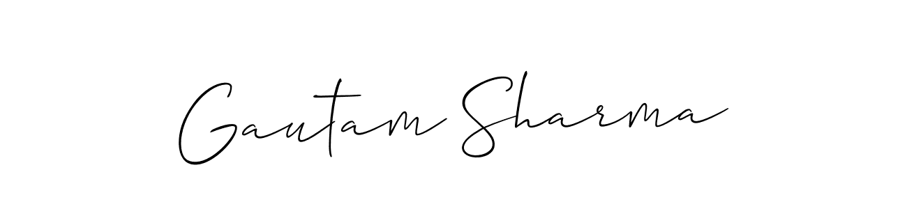 Design your own signature with our free online signature maker. With this signature software, you can create a handwritten (Allison_Script) signature for name Gautam Sharma. Gautam Sharma signature style 2 images and pictures png