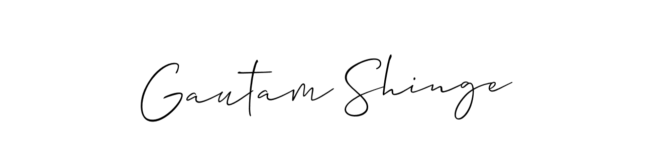 You should practise on your own different ways (Allison_Script) to write your name (Gautam Shinge) in signature. don't let someone else do it for you. Gautam Shinge signature style 2 images and pictures png