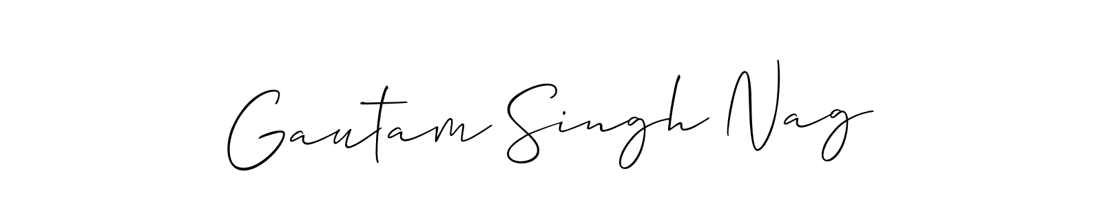 Use a signature maker to create a handwritten signature online. With this signature software, you can design (Allison_Script) your own signature for name Gautam Singh Nag. Gautam Singh Nag signature style 2 images and pictures png