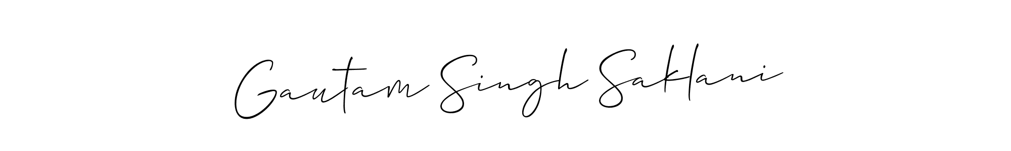 Create a beautiful signature design for name Gautam Singh Saklani. With this signature (Allison_Script) fonts, you can make a handwritten signature for free. Gautam Singh Saklani signature style 2 images and pictures png