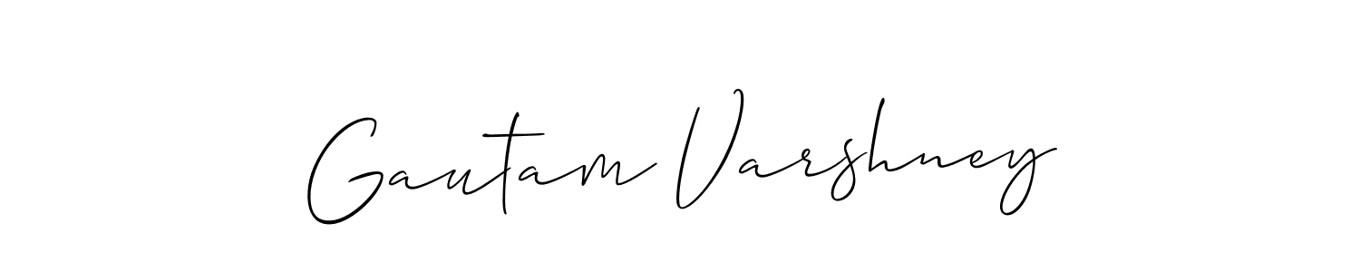 Make a beautiful signature design for name Gautam Varshney. With this signature (Allison_Script) style, you can create a handwritten signature for free. Gautam Varshney signature style 2 images and pictures png