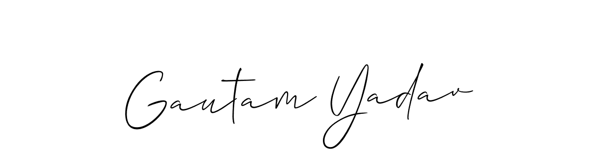 You should practise on your own different ways (Allison_Script) to write your name (Gautam Yadav) in signature. don't let someone else do it for you. Gautam Yadav signature style 2 images and pictures png