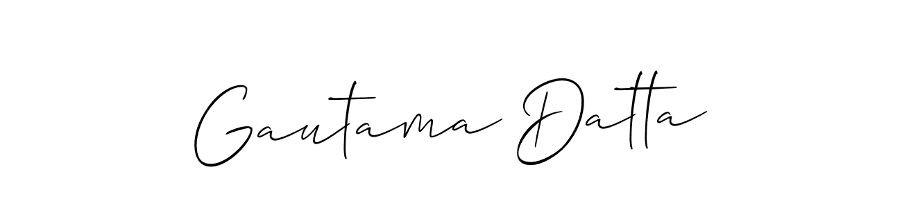 How to make Gautama Datta signature? Allison_Script is a professional autograph style. Create handwritten signature for Gautama Datta name. Gautama Datta signature style 2 images and pictures png