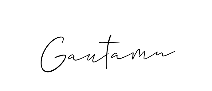 How to make Gautamn name signature. Use Allison_Script style for creating short signs online. This is the latest handwritten sign. Gautamn signature style 2 images and pictures png