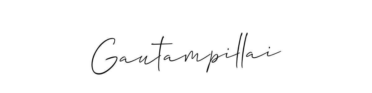 How to make Gautampillai name signature. Use Allison_Script style for creating short signs online. This is the latest handwritten sign. Gautampillai signature style 2 images and pictures png