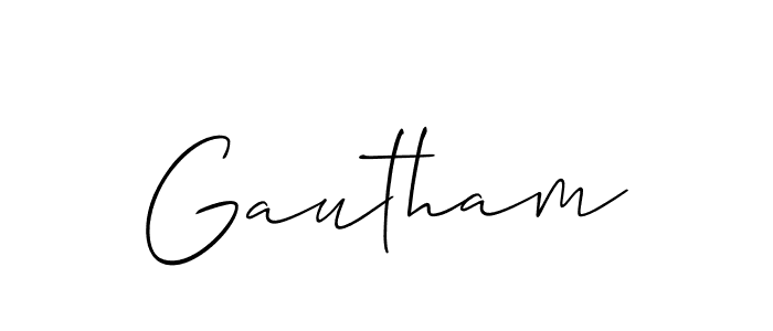 if you are searching for the best signature style for your name Gautham. so please give up your signature search. here we have designed multiple signature styles  using Allison_Script. Gautham signature style 2 images and pictures png
