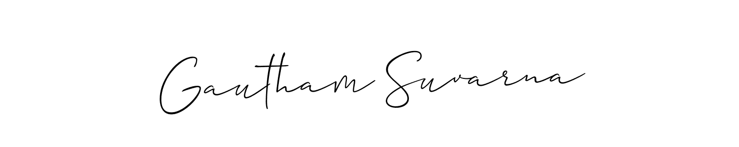 Best and Professional Signature Style for Gautham Suvarna. Allison_Script Best Signature Style Collection. Gautham Suvarna signature style 2 images and pictures png