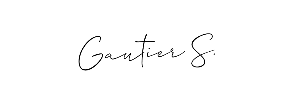 Best and Professional Signature Style for Gautier S.. Allison_Script Best Signature Style Collection. Gautier S. signature style 2 images and pictures png