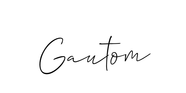 How to make Gautom name signature. Use Allison_Script style for creating short signs online. This is the latest handwritten sign. Gautom signature style 2 images and pictures png