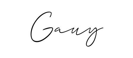It looks like you need a new signature style for name Gauy. Design unique handwritten (Allison_Script) signature with our free signature maker in just a few clicks. Gauy signature style 2 images and pictures png