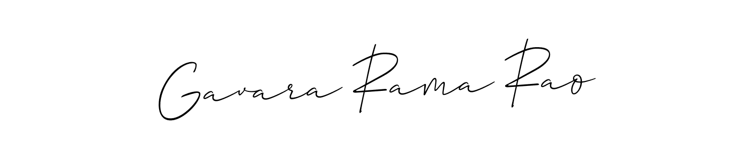 Allison_Script is a professional signature style that is perfect for those who want to add a touch of class to their signature. It is also a great choice for those who want to make their signature more unique. Get Gavara Rama Rao name to fancy signature for free. Gavara Rama Rao signature style 2 images and pictures png