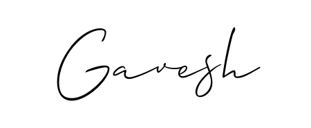 Discover how Gavesh looks in an executive cursive font (Allison_Script). Perfect for legal documents, invoices, and certificates. Gavesh signature style 2 images and pictures png