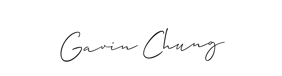 Gavin Chung stylish signature style. Best Handwritten Sign (Allison_Script) for my name. Handwritten Signature Collection Ideas for my name Gavin Chung. Gavin Chung signature style 2 images and pictures png