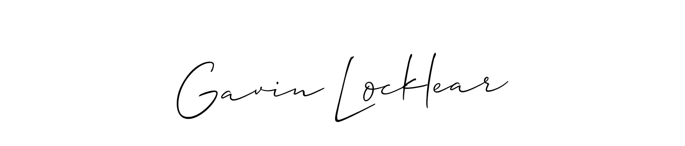 Gavin Locklear stylish signature style. Best Handwritten Sign (Allison_Script) for my name. Handwritten Signature Collection Ideas for my name Gavin Locklear. Gavin Locklear signature style 2 images and pictures png