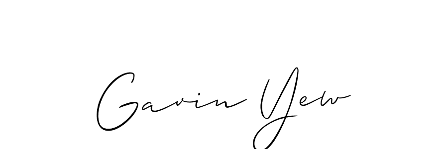Use a signature maker to create a handwritten signature online. With this signature software, you can design (Allison_Script) your own signature for name Gavin Yew. Gavin Yew signature style 2 images and pictures png