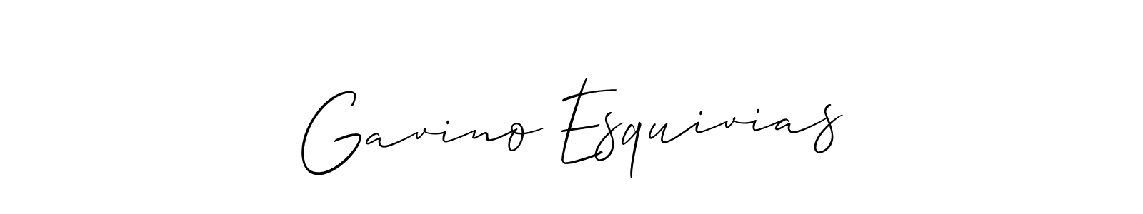 How to make Gavino Esquivias signature? Allison_Script is a professional autograph style. Create handwritten signature for Gavino Esquivias name. Gavino Esquivias signature style 2 images and pictures png