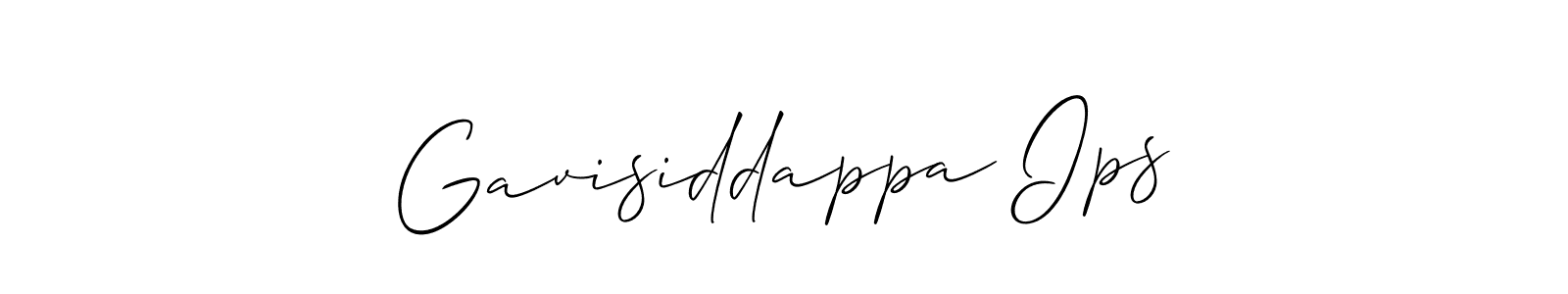 Make a beautiful signature design for name Gavisiddappa Ips. With this signature (Allison_Script) style, you can create a handwritten signature for free. Gavisiddappa Ips signature style 2 images and pictures png
