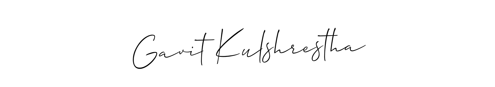 Make a beautiful signature design for name Gavit Kulshrestha. With this signature (Allison_Script) style, you can create a handwritten signature for free. Gavit Kulshrestha signature style 2 images and pictures png
