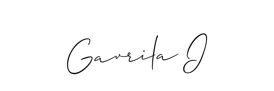 Design your own signature with our free online signature maker. With this signature software, you can create a handwritten (Allison_Script) signature for name Gavrila I. Gavrila I signature style 2 images and pictures png