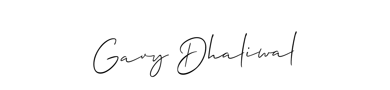 Make a beautiful signature design for name Gavy Dhaliwal. With this signature (Allison_Script) style, you can create a handwritten signature for free. Gavy Dhaliwal signature style 2 images and pictures png