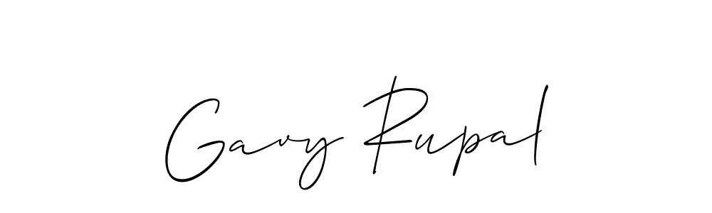 Make a beautiful signature design for name Gavy Rupal. With this signature (Allison_Script) style, you can create a handwritten signature for free. Gavy Rupal signature style 2 images and pictures png