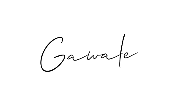 Make a beautiful signature design for name Gawale. With this signature (Allison_Script) style, you can create a handwritten signature for free. Gawale signature style 2 images and pictures png