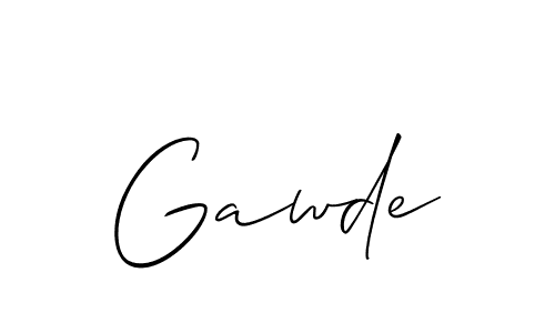 You should practise on your own different ways (Allison_Script) to write your name (Gawde) in signature. don't let someone else do it for you. Gawde signature style 2 images and pictures png