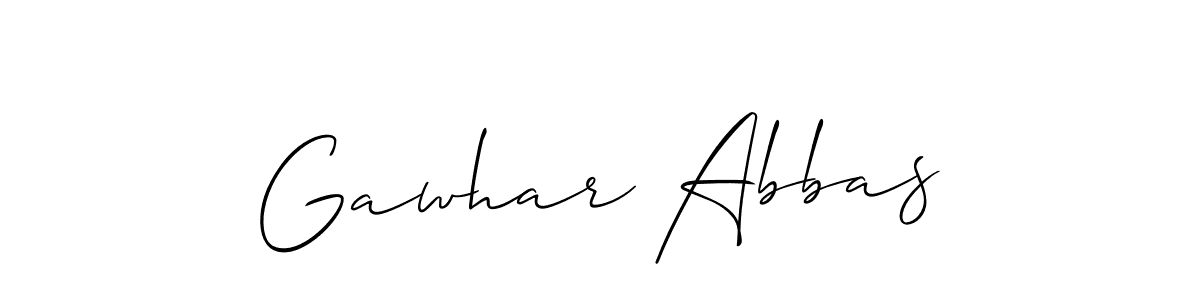 Also You can easily find your signature by using the search form. We will create Gawhar Abbas name handwritten signature images for you free of cost using Allison_Script sign style. Gawhar Abbas signature style 2 images and pictures png