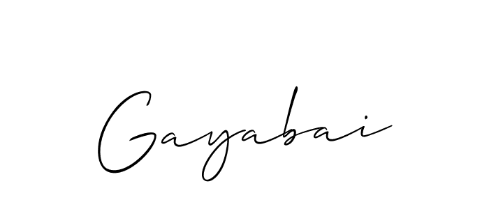 Make a beautiful signature design for name Gayabai. Use this online signature maker to create a handwritten signature for free. Gayabai signature style 2 images and pictures png