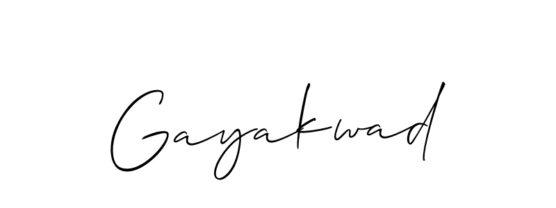 Create a beautiful signature design for name Gayakwad. With this signature (Allison_Script) fonts, you can make a handwritten signature for free. Gayakwad signature style 2 images and pictures png