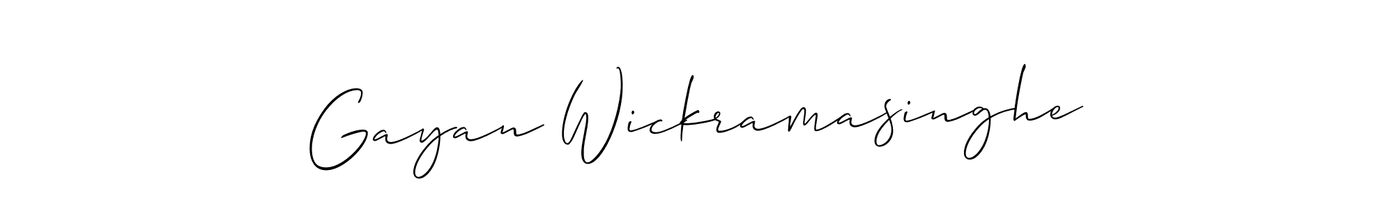 Gayan Wickramasinghe stylish signature style. Best Handwritten Sign (Allison_Script) for my name. Handwritten Signature Collection Ideas for my name Gayan Wickramasinghe. Gayan Wickramasinghe signature style 2 images and pictures png