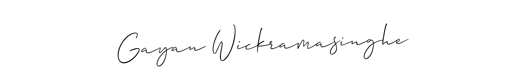 Gayan Wickramasinghe stylish signature style. Best Handwritten Sign (Allison_Script) for my name. Handwritten Signature Collection Ideas for my name Gayan Wickramasinghe. Gayan Wickramasinghe signature style 2 images and pictures png