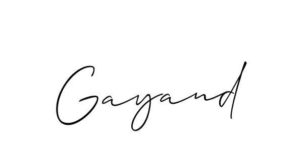 How to make Gayand name signature. Use Allison_Script style for creating short signs online. This is the latest handwritten sign. Gayand signature style 2 images and pictures png