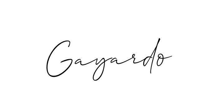 How to make Gayardo name signature. Use Allison_Script style for creating short signs online. This is the latest handwritten sign. Gayardo signature style 2 images and pictures png