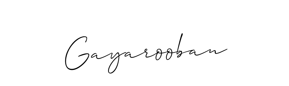 You should practise on your own different ways (Allison_Script) to write your name (Gayarooban) in signature. don't let someone else do it for you. Gayarooban signature style 2 images and pictures png