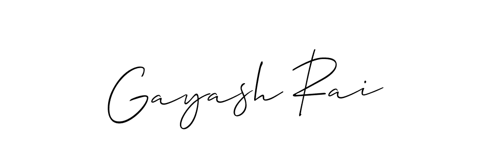 Use a signature maker to create a handwritten signature online. With this signature software, you can design (Allison_Script) your own signature for name Gayash Rai. Gayash Rai signature style 2 images and pictures png