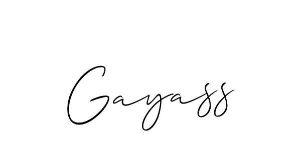 Check out images of Autograph of Gayass name. Actor Gayass Signature Style. Allison_Script is a professional sign style online. Gayass signature style 2 images and pictures png