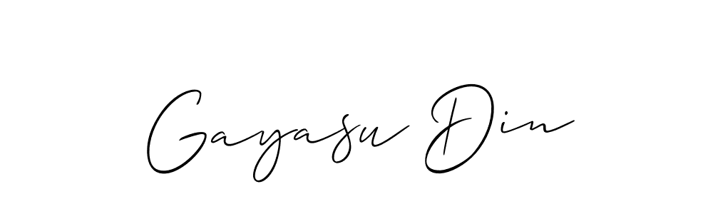 Also You can easily find your signature by using the search form. We will create Gayasu Din name handwritten signature images for you free of cost using Allison_Script sign style. Gayasu Din signature style 2 images and pictures png