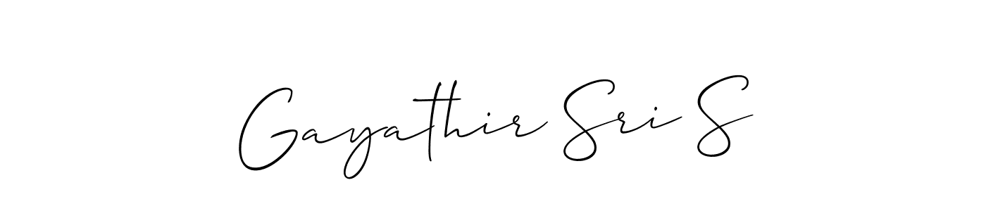 How to Draw Gayathir Sri S signature style? Allison_Script is a latest design signature styles for name Gayathir Sri S. Gayathir Sri S signature style 2 images and pictures png