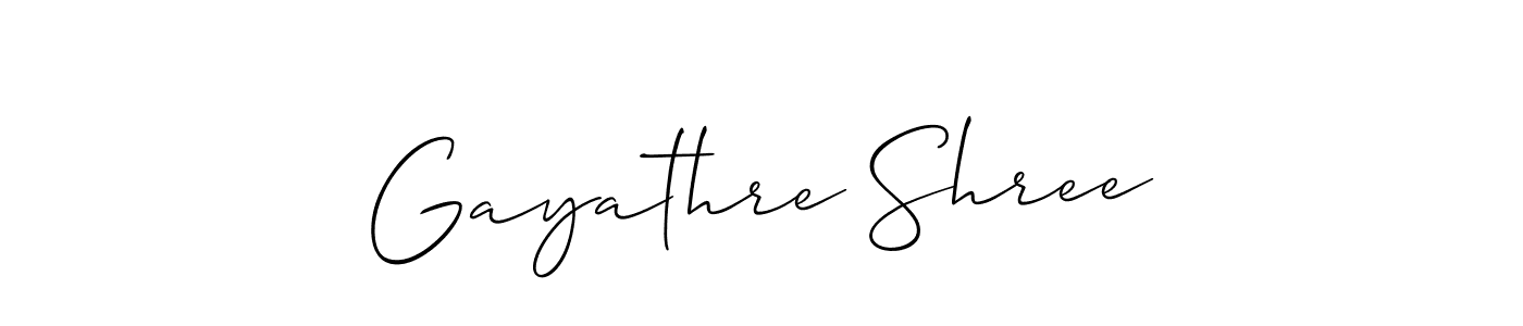 You should practise on your own different ways (Allison_Script) to write your name (Gayathre Shree) in signature. don't let someone else do it for you. Gayathre Shree signature style 2 images and pictures png