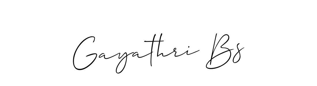 Gayathri Bs stylish signature style. Best Handwritten Sign (Allison_Script) for my name. Handwritten Signature Collection Ideas for my name Gayathri Bs. Gayathri Bs signature style 2 images and pictures png