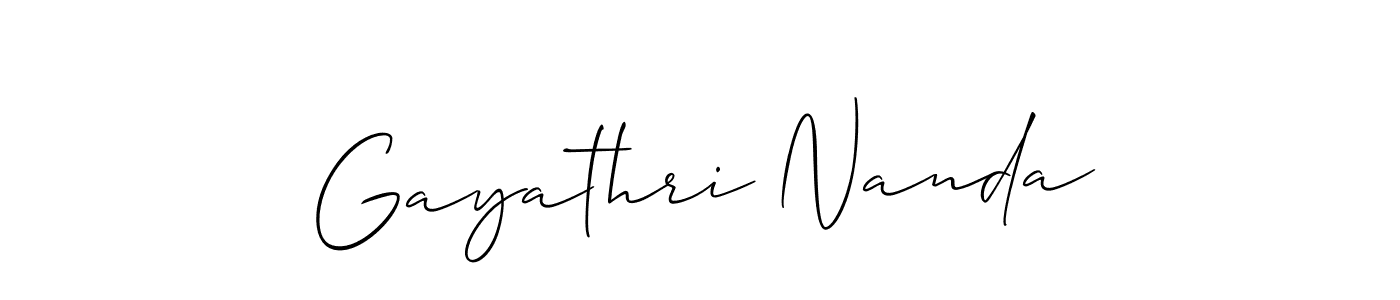 if you are searching for the best signature style for your name Gayathri Nanda. so please give up your signature search. here we have designed multiple signature styles  using Allison_Script. Gayathri Nanda signature style 2 images and pictures png