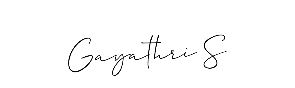 Use a signature maker to create a handwritten signature online. With this signature software, you can design (Allison_Script) your own signature for name Gayathri S. Gayathri S signature style 2 images and pictures png