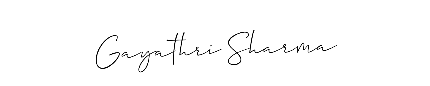 if you are searching for the best signature style for your name Gayathri Sharma. so please give up your signature search. here we have designed multiple signature styles  using Allison_Script. Gayathri Sharma signature style 2 images and pictures png