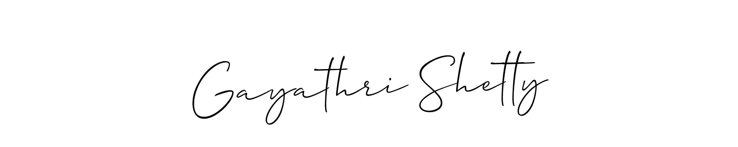 Use a signature maker to create a handwritten signature online. With this signature software, you can design (Allison_Script) your own signature for name Gayathri Shetty. Gayathri Shetty signature style 2 images and pictures png