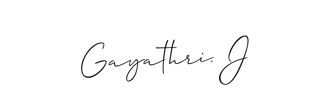 Make a beautiful signature design for name Gayathri. J. Use this online signature maker to create a handwritten signature for free. Gayathri. J signature style 2 images and pictures png